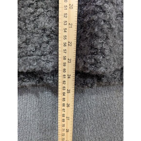 Focus Casual Life Cardigan Womens Large Chunky Sweater Button Fuzzy Wool Gray - Picture 11 of 14